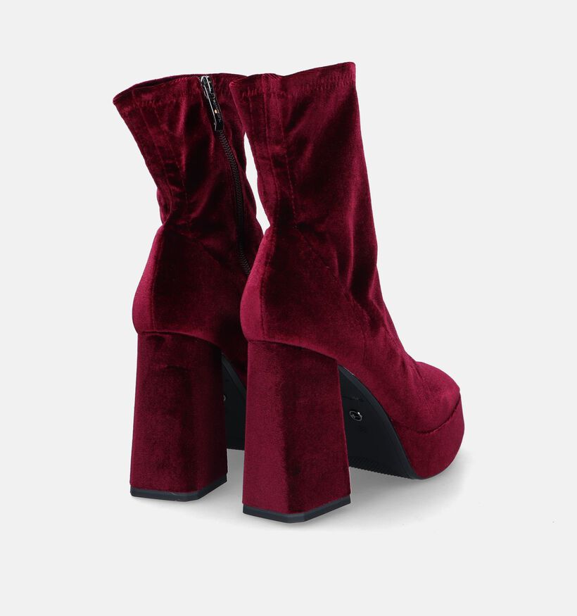 Tamaris Bottines avec plateau en Bordeaux pour femmes (330532)