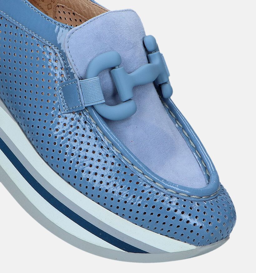 Softwaves Chaussures à enfiler en Bleu clair pour femmes (340416) - pour semelles orthopédiques