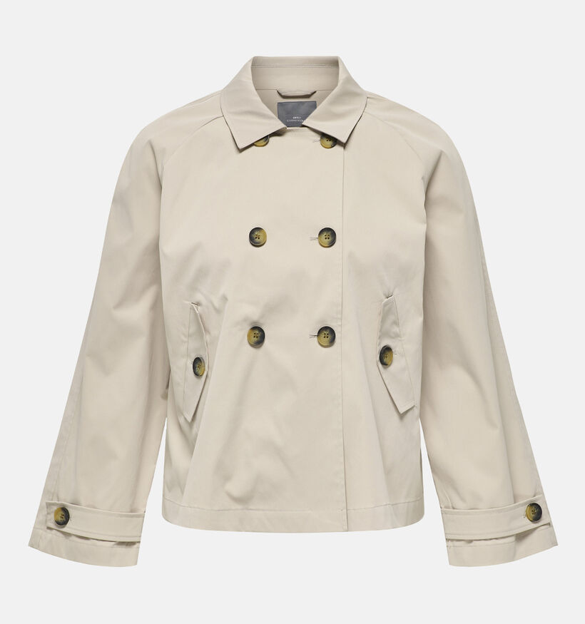ONLY Carmakoma April Beige Korte Trenchcoat voor dames (351419)