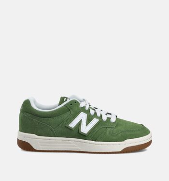 New Balance 480 Low Baskets White/ Black/White/ Dark Alpine Green
