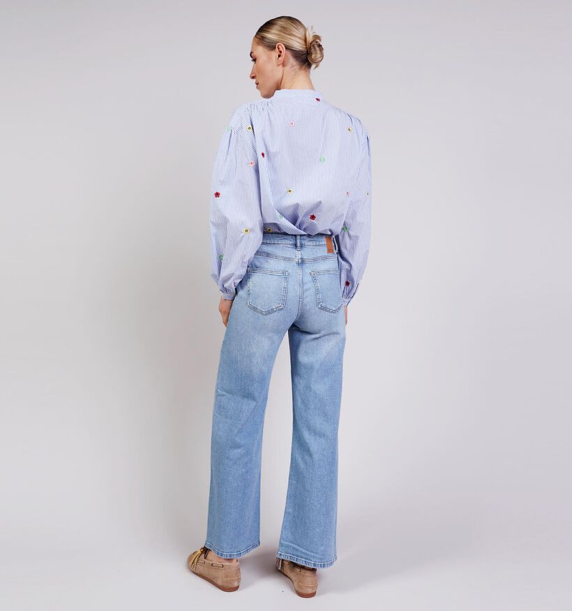 Pieces Silke Blauwe Straight leg jeans L30 voor dames (367054)