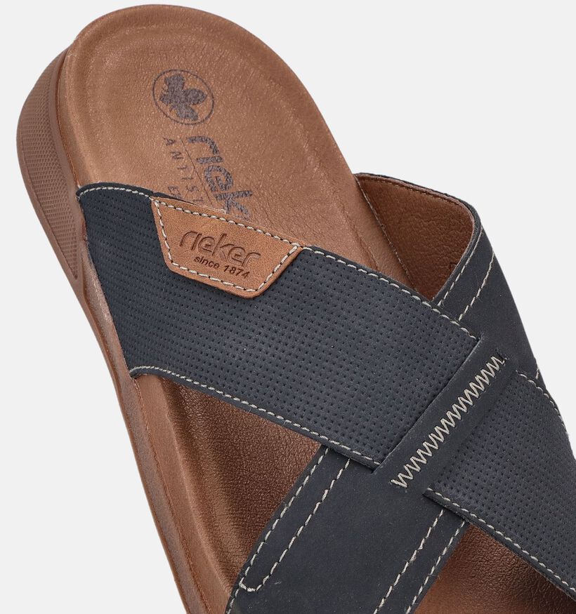 Rieker Donkerblauwe Slippers voor heren (370517)