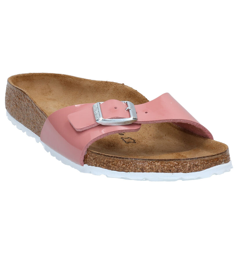 Birkenstock Madrid Nu-pieds en Rouge en simili cuir (322644)