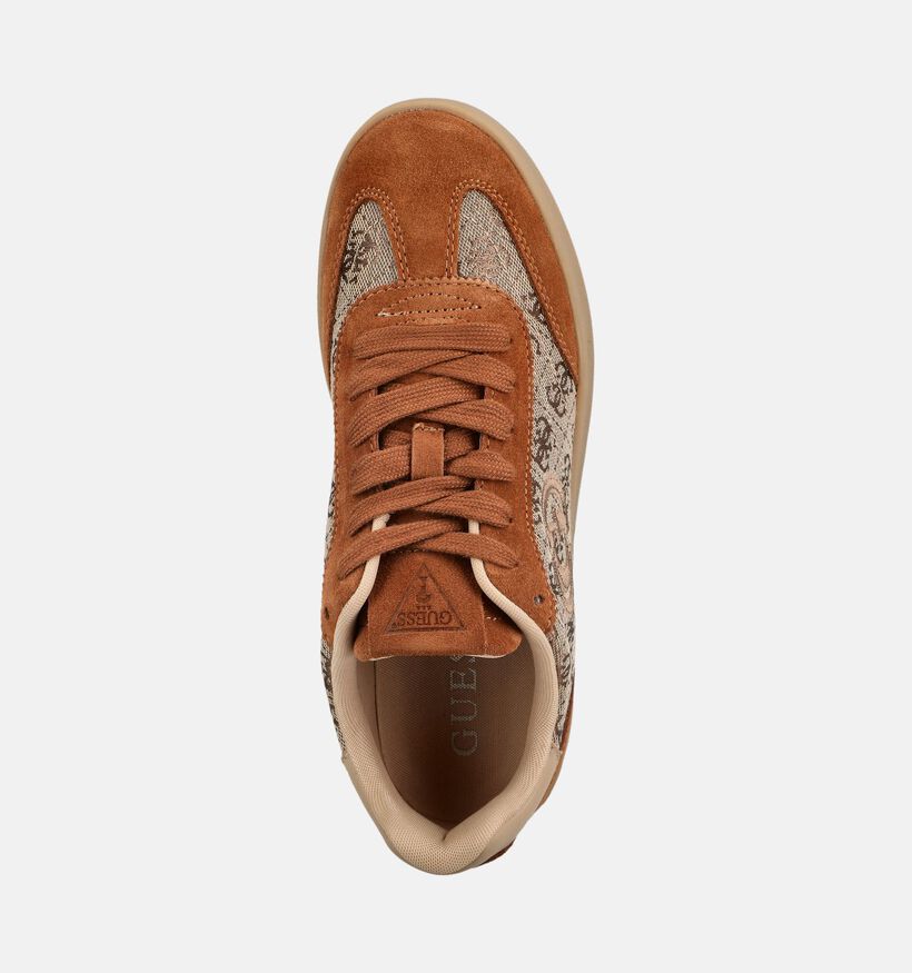 Guess Jacek Baskets en Cognac pour femmes (375741) - pour semelles orthop&eacute;diques
