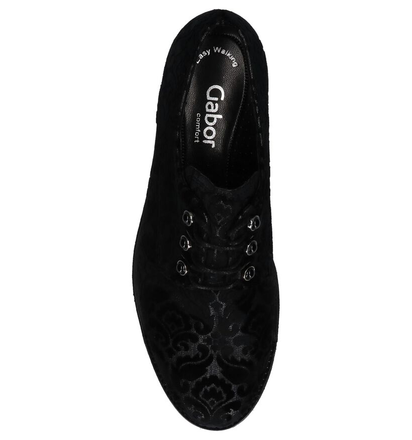 Gabor Easy Walking Chaussures à lacets en Noir en textile (231334)