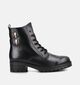 Gabor Zwarte Boots met Veters en Rits voor dames (380308) - geschikt voor steunzolen