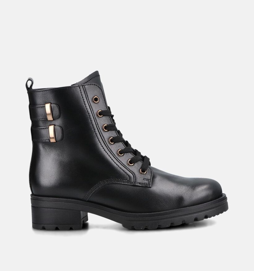 Gabor Zwarte Boots met Veters en Rits voor dames (380308) - geschikt voor steunzolen