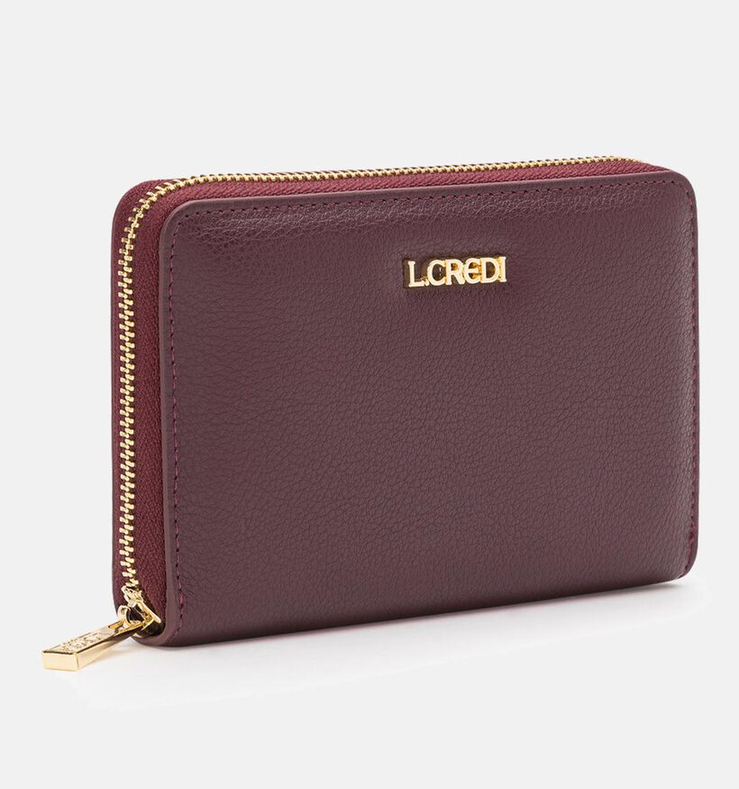 L.Credi Filippa Bordeaux Ritsportemonnee voor dames (347527)