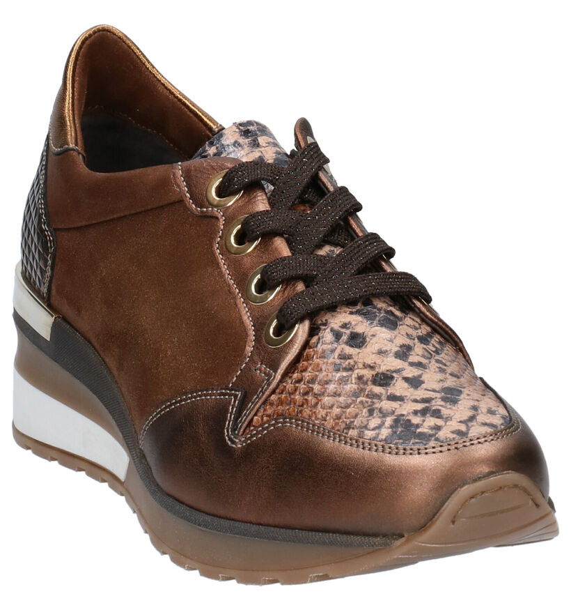 Softwaves Chaussures à lacets en Bronze en cuir (261471)