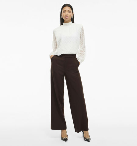 Vila Pantalons Marron/Bleu/Bordeaux
