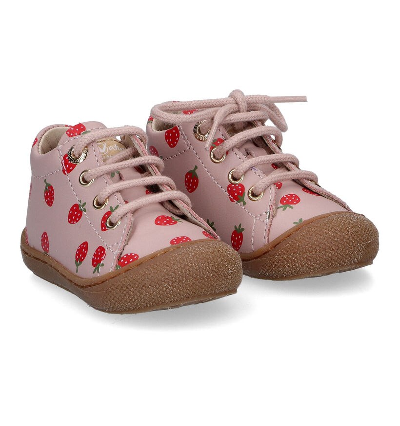 Naturino Cocoon Roze Babyschoenen voor meisjes (316120) - geschikt voor steunzolen