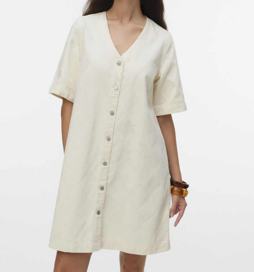 Vero Moda Fonda Ecru Jurk voor dames (378417)