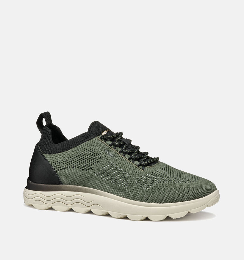 Geox Spherica Groene Veterschoenen voor heren (353844) - geschikt voor steunzolen