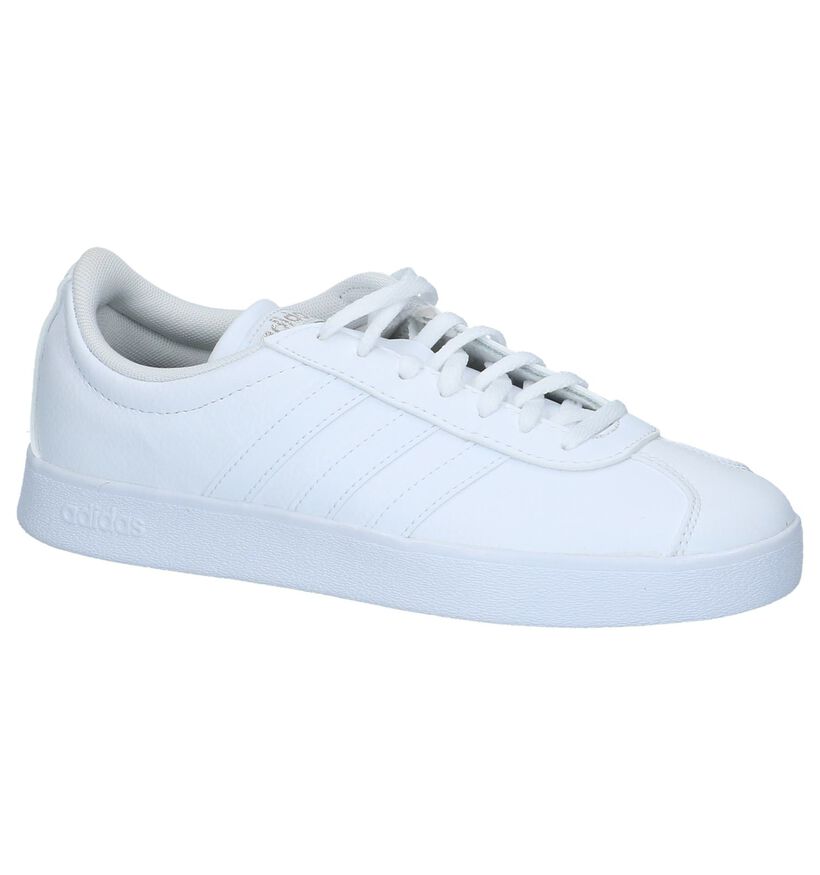 adidas VL Court 2.0 Zwarte Sneakers in kunstleer (252576)