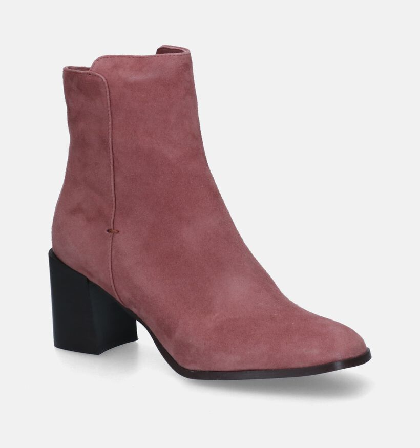 Signatur Bottines à talons en Rose foncé pour femmes (314676)