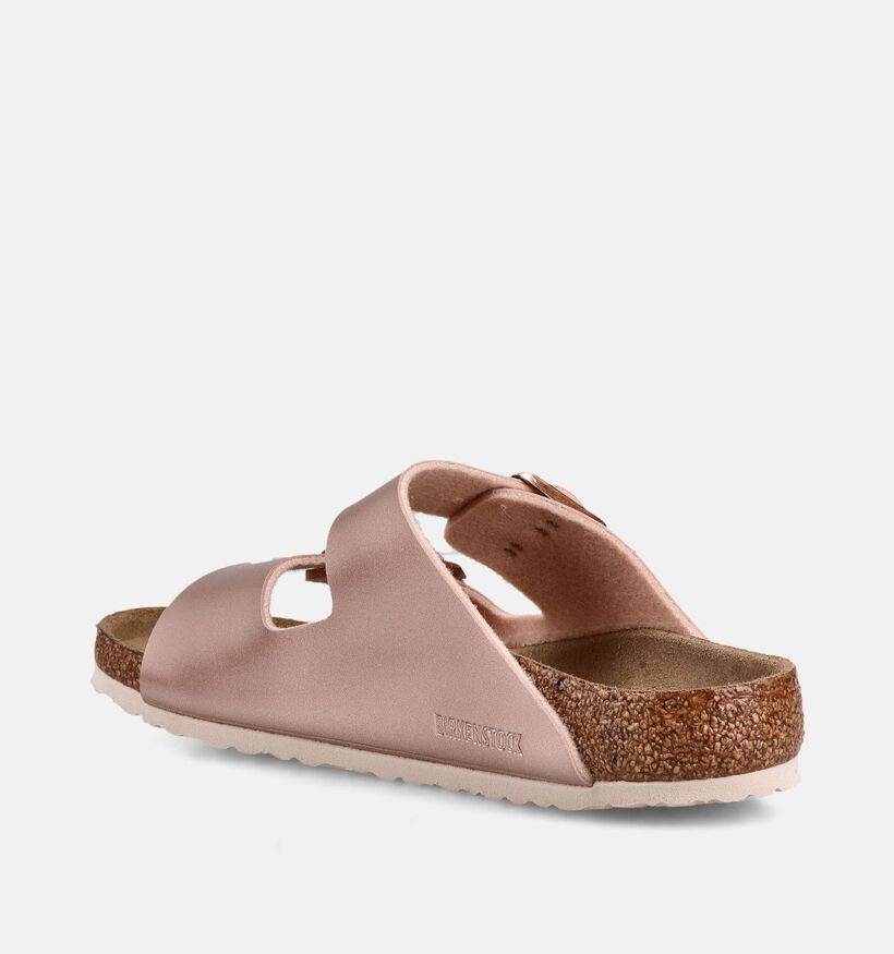 Birkenstock Arizona Electric Metallic Ros&eacute; Gouden Slippers voor meisjes (368280)