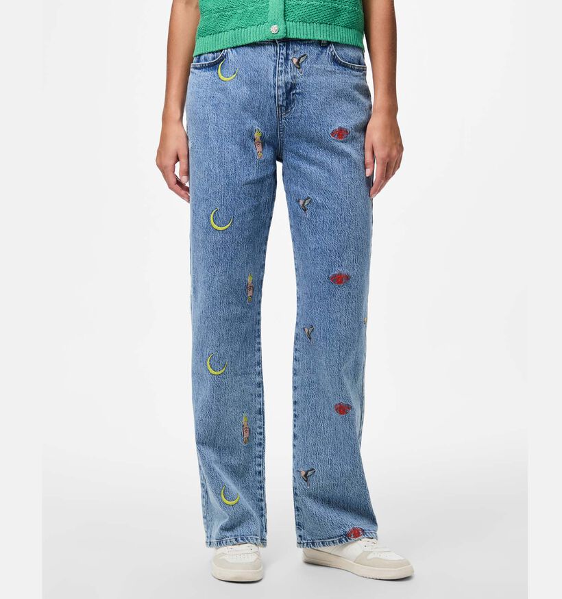 Pieces Jidi Straight leg jeans en Bleu pour femmes (362254)