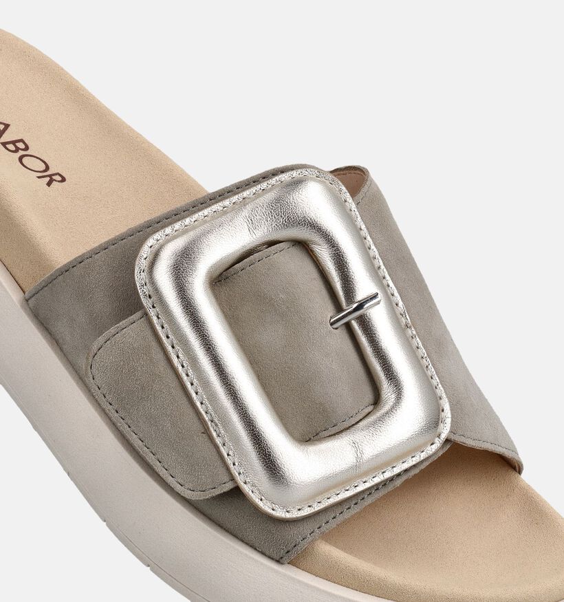 Gabor Lichtgroene Slippers voor dames (371210)