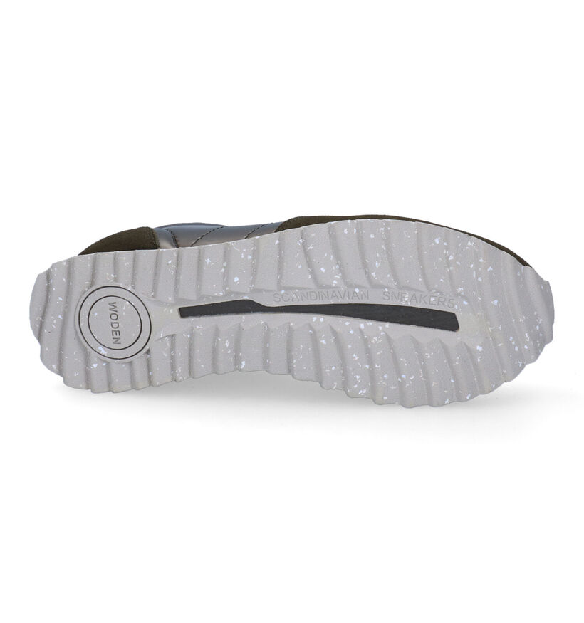 Woden Nora Chaussures à lacets en Vert kaki pour femmes (294620) - pour semelles orthopédiques