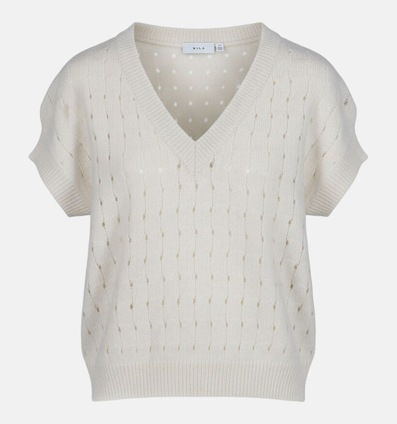 Vila Jeane Knit Pull en Ecru pour femmes (369472)