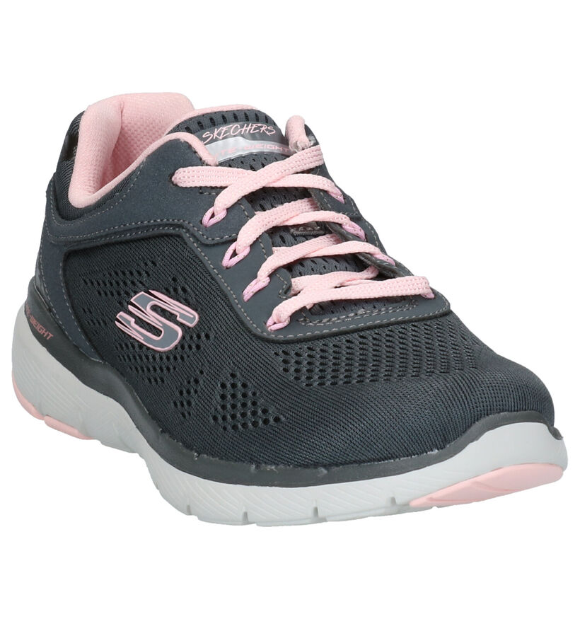 Skechers Flex Appeal Baskets en Noir en textile (286766)