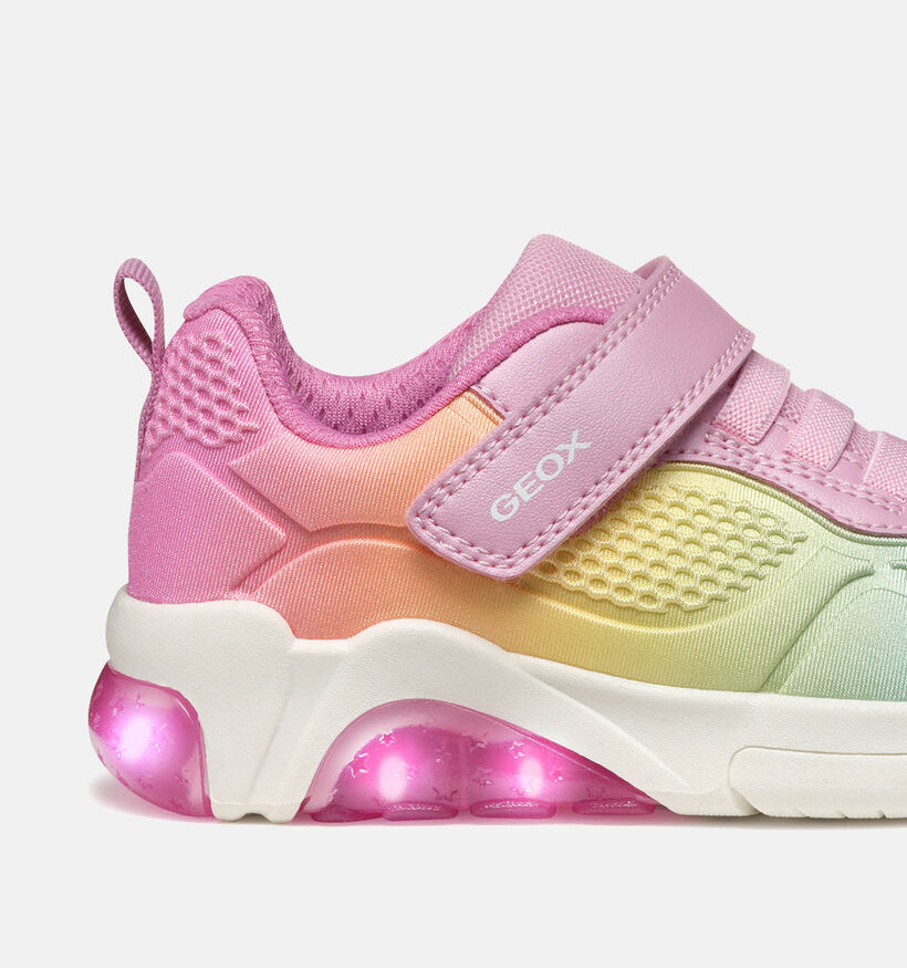 Geox J Fadinlight Baskets basses en Rose pour filles (368421) - pour semelles orthop&eacute;diques