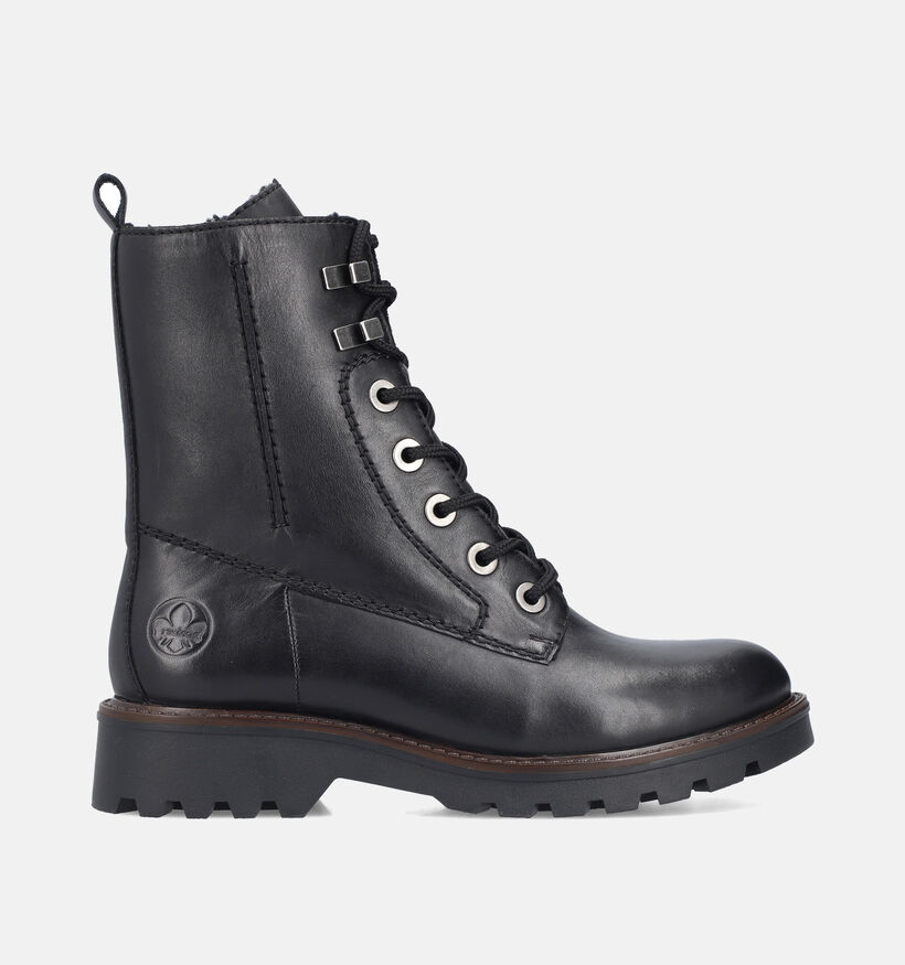 Rieker Boots &agrave; lacets en Noir pour femmes (347442)