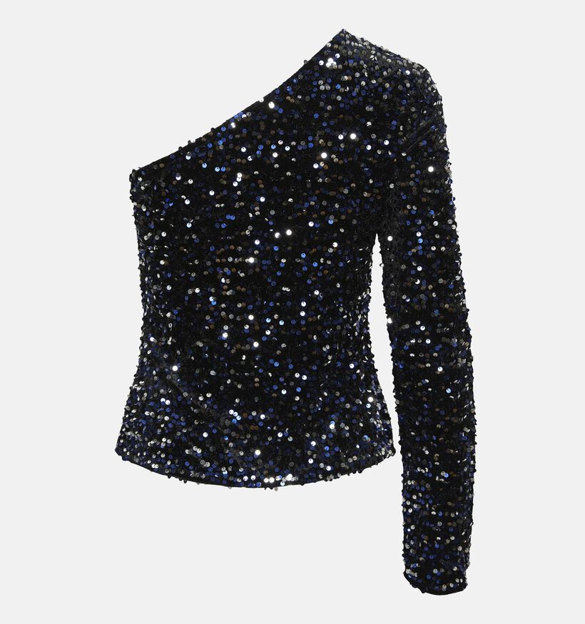 Pieces Kam Zwarte One shoulder trui voor dames (348357)