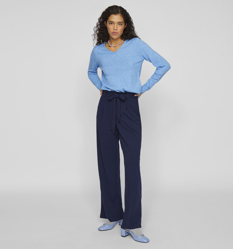 Vila Ril Blauwe Trui met V-hals voor dames (351767)