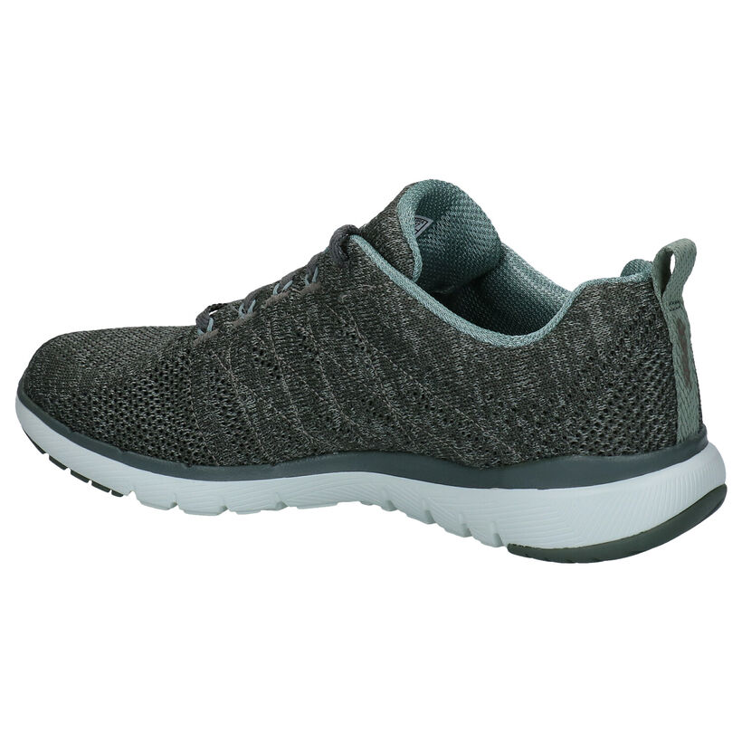 Skechers Flex Appeal Baskets en Noir en textile (293949)