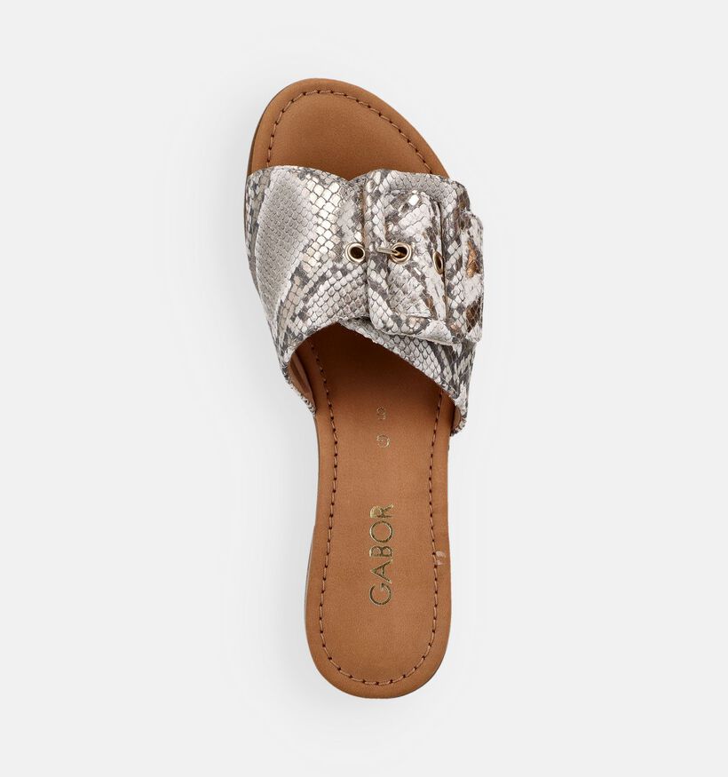 Gabor Snake Supreme Gouden Slippers voor dames (371175)