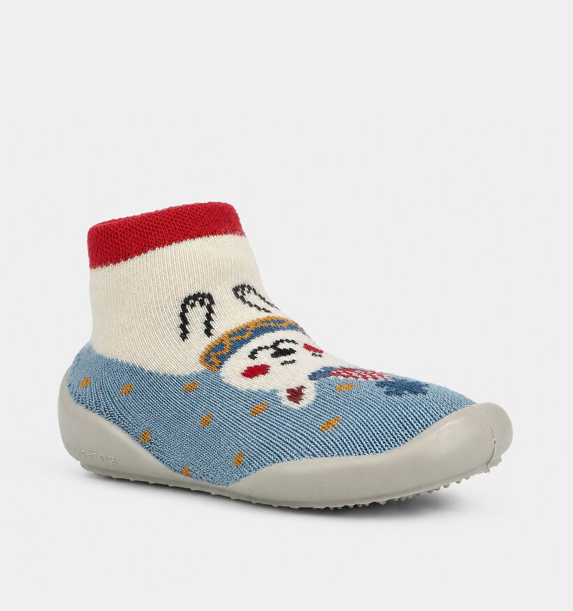 Coll&eacute;gien Pantoufles en Bleu/Multi pour filles (382082)