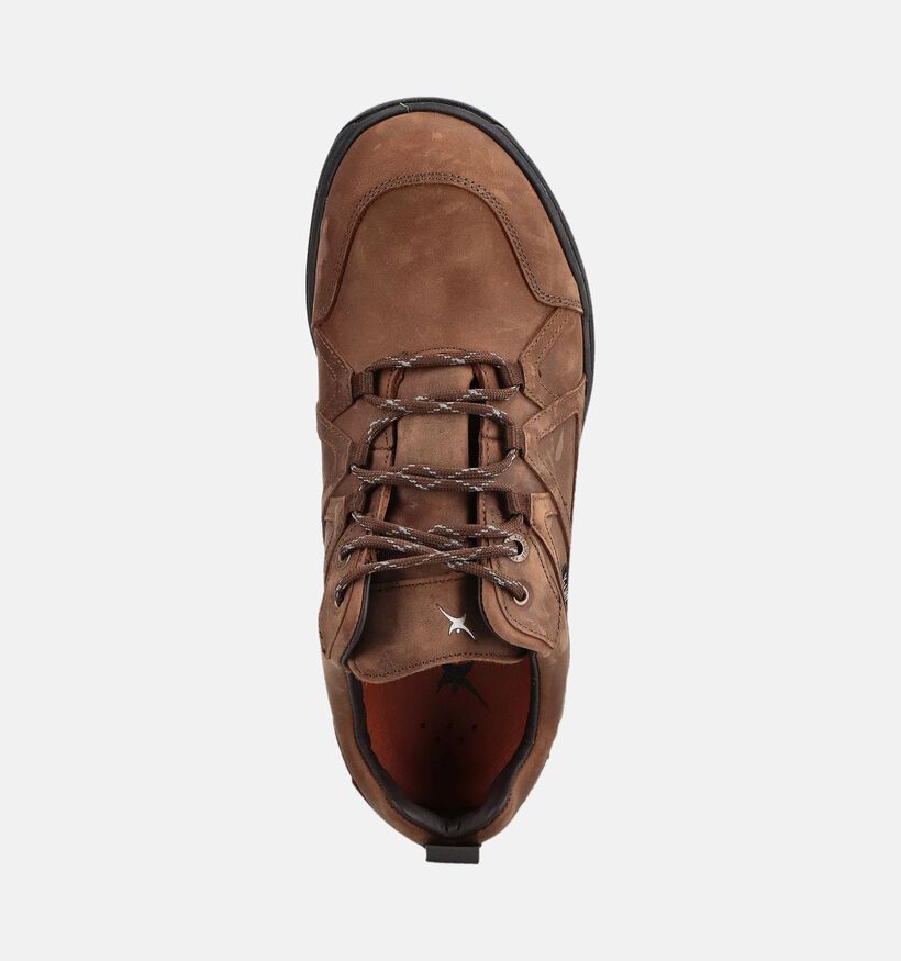 Xsensible Abo Donkerbruine Lage Wandelsneakers voor heren (389536) - geschikt voor steunzolen