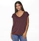 Pieces Bordeaux T-shirt voor dames (361145)
