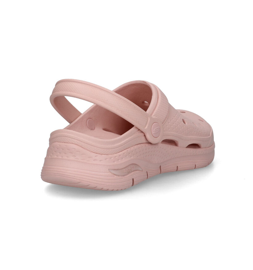 Skechers Foamies Arch Fit Nu-pieds en Noir pour femmes (321481)