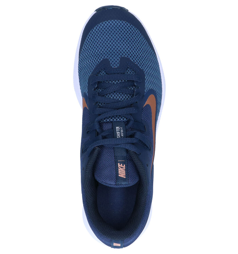 Nike Downshifter Baskets en Bleu en textile (261656)