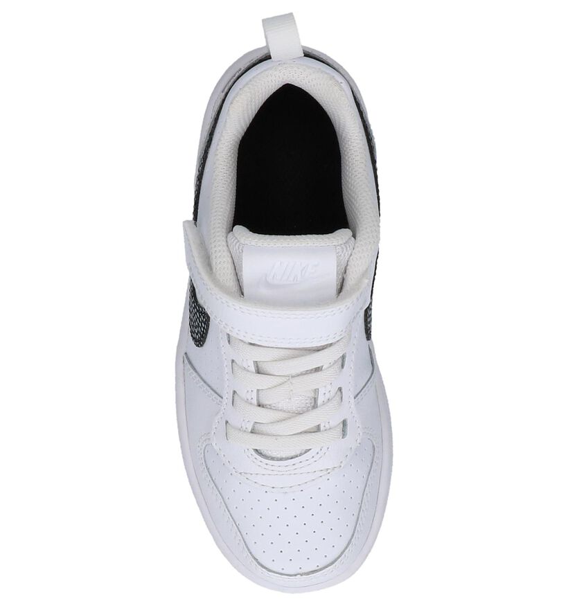 Witte Lage Sneakers Nike Court Borough in kunstleer (234337)