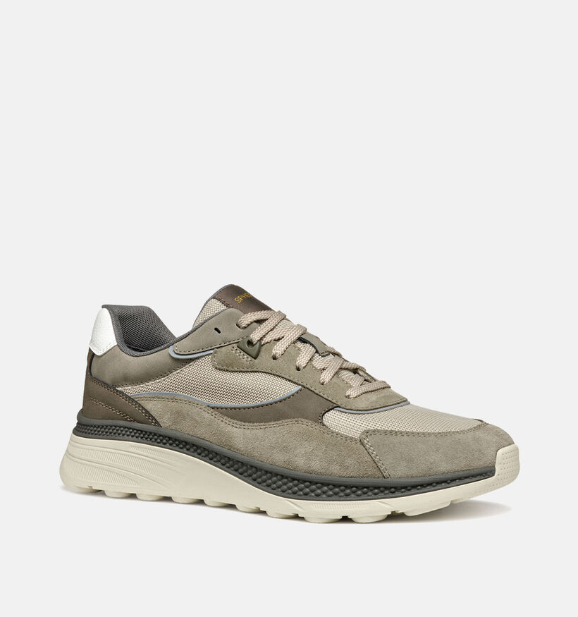 Geox Spherica Actif X1 Kaki Veterschoenen voor heren (353857) - geschikt voor steunzolen
