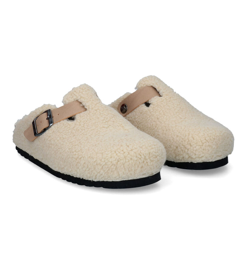 Scholl Whistler Pantoufles en Beige en simili cuir (317780)