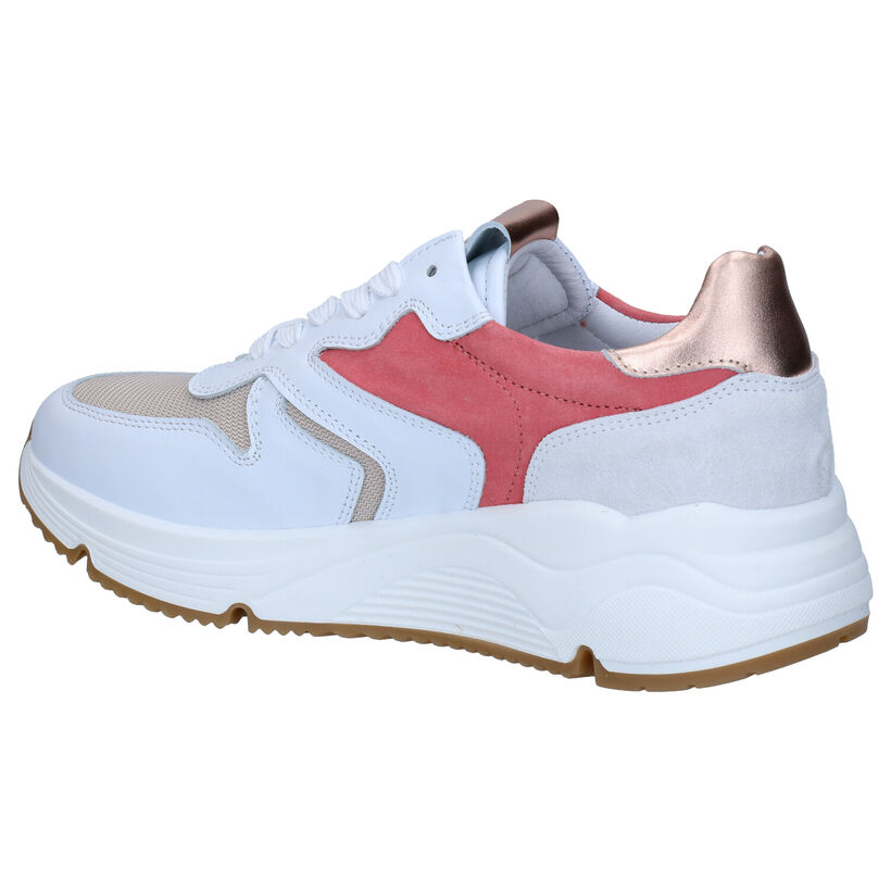 Hip Wit/Roze Sneakers in daim (291629)