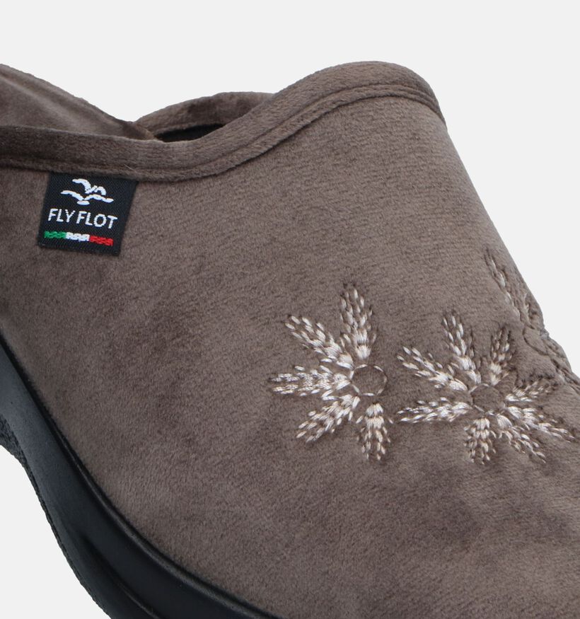 Fly Flot Pantoufles ouvertes en Taupe pour femmes (333469)