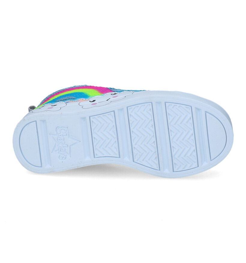 Skechers Baskets montantes en Argent pour filles (312703)