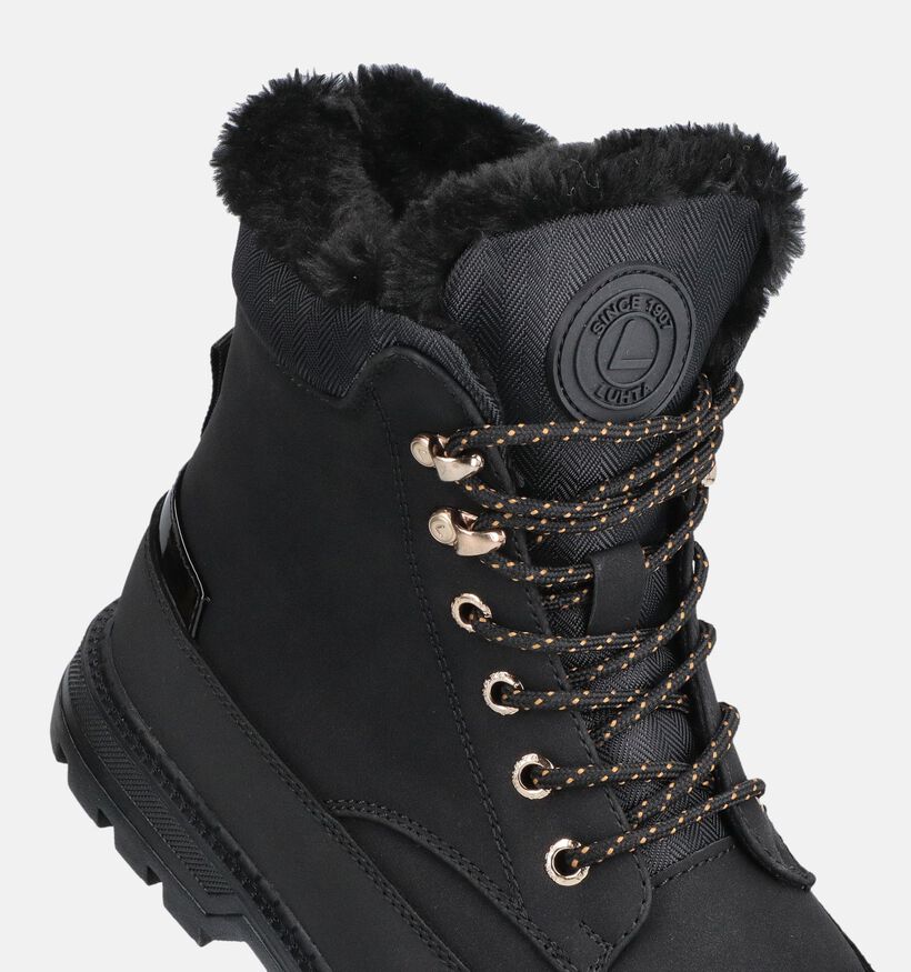 Luhta Reilu MS Boots &agrave; lacets en Noir pour femmes (378594) - pour semelles orthop&eacute;diques