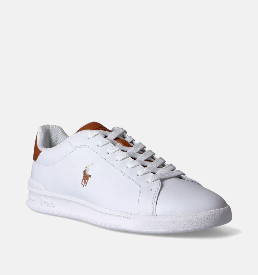 Polo Ralph Lauren Court II Witte Veterschoenen voor heren (350917)