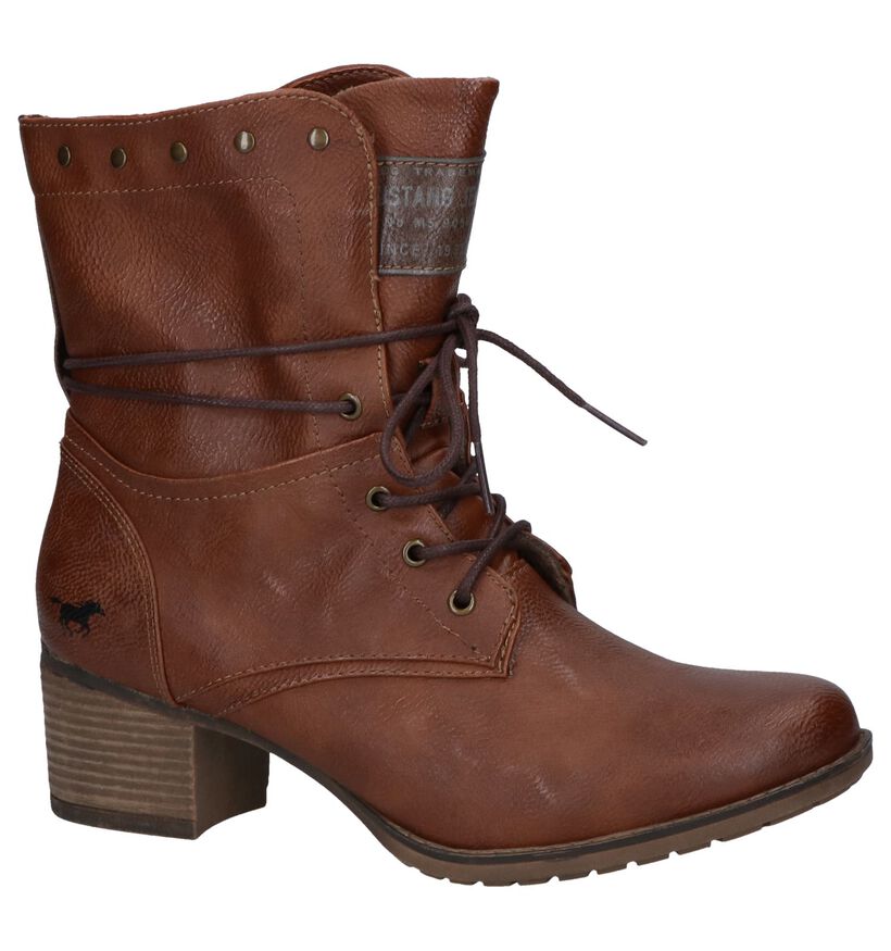 Mustang Bottillons à talons en Cognac en simili cuir (254877)