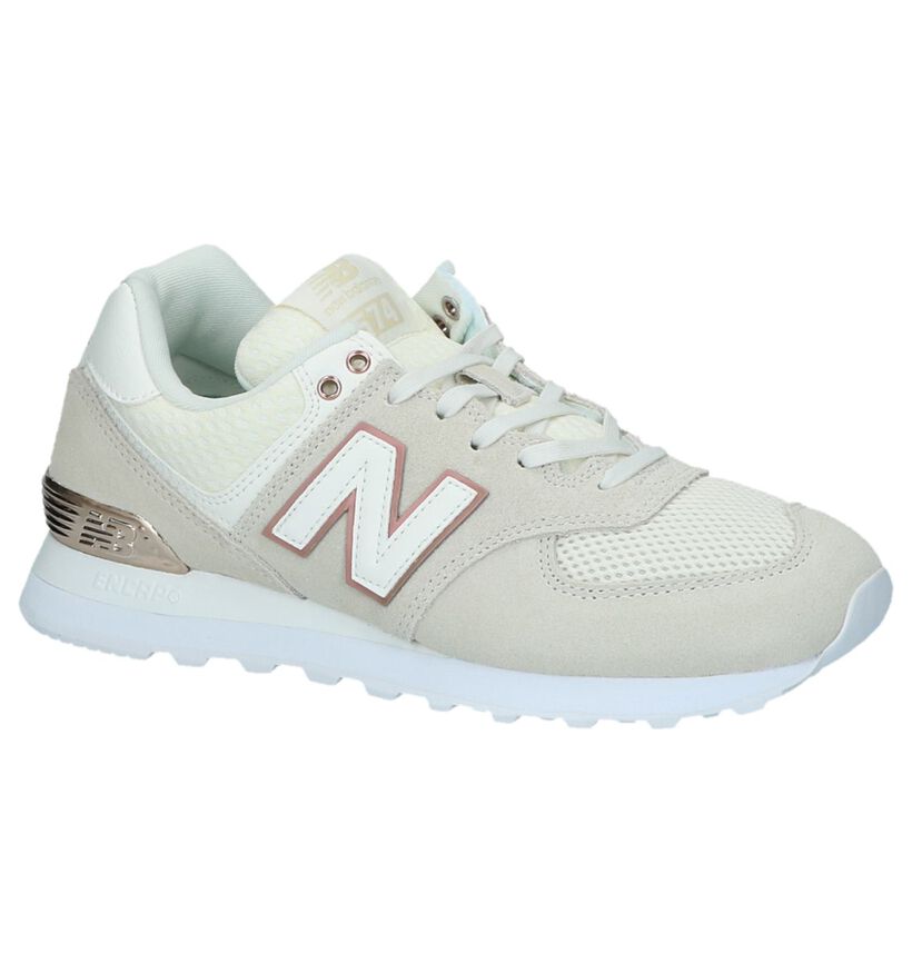 New Balance WL 574 Baskets en Vert pour femmes (349411) - pour semelles orthopédiques