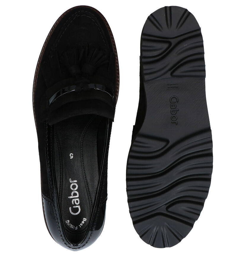 Gabor Best Fitting Loafers en Noir en cuir (282292)