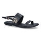 Tommy Hilfiger Round Flat Zwarte Sandalen voor dames (303980)