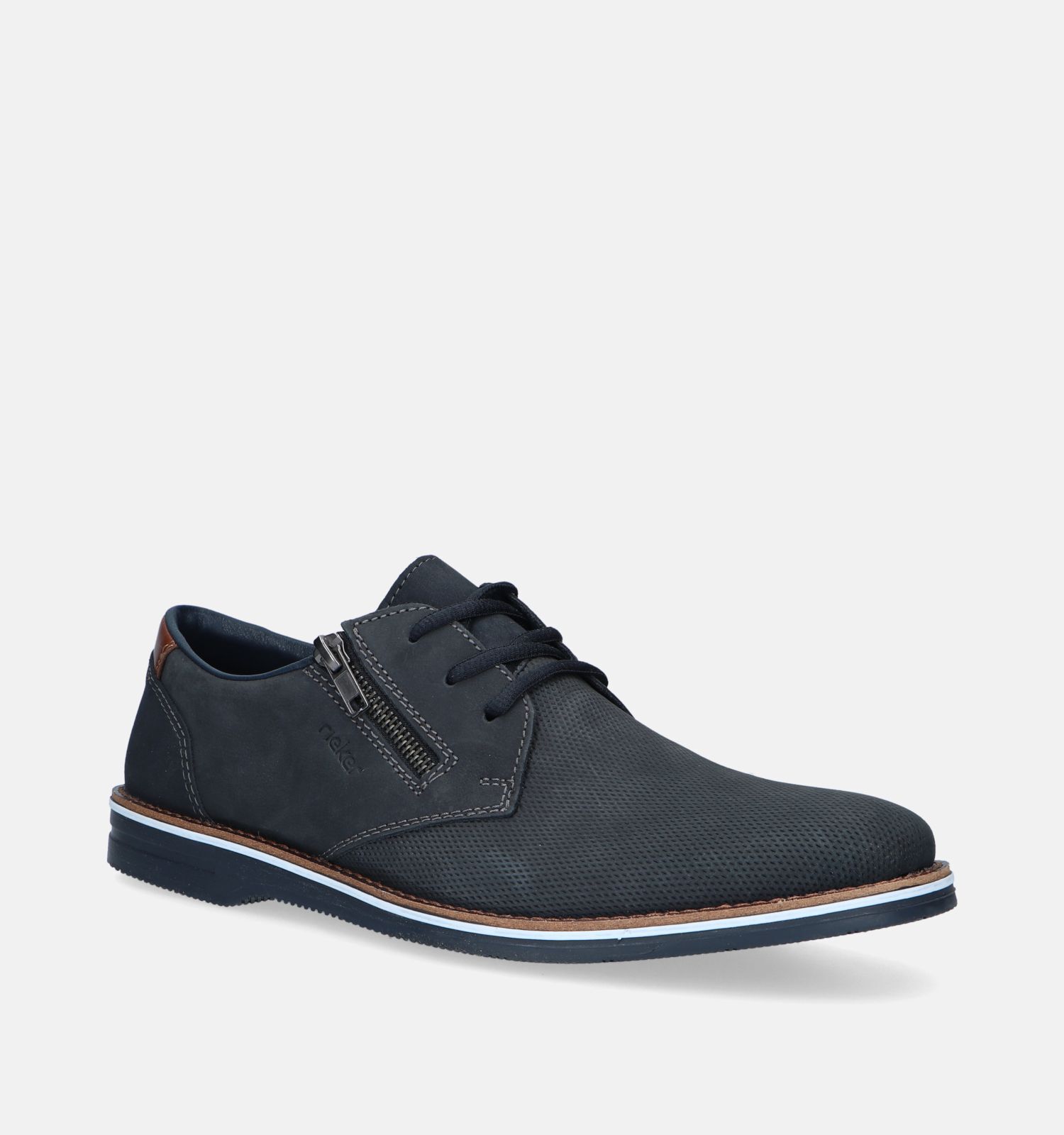 Rieker Blauwe Veterschoenen Heren Geklede schoenen Online op TORFS.BE