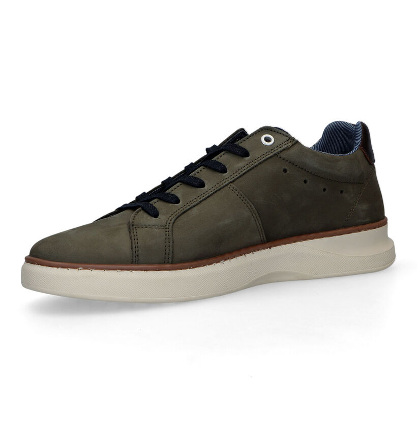 Bullboxer Kaki Veterschoenen voor heren (341801) - geschikt voor steunzolen